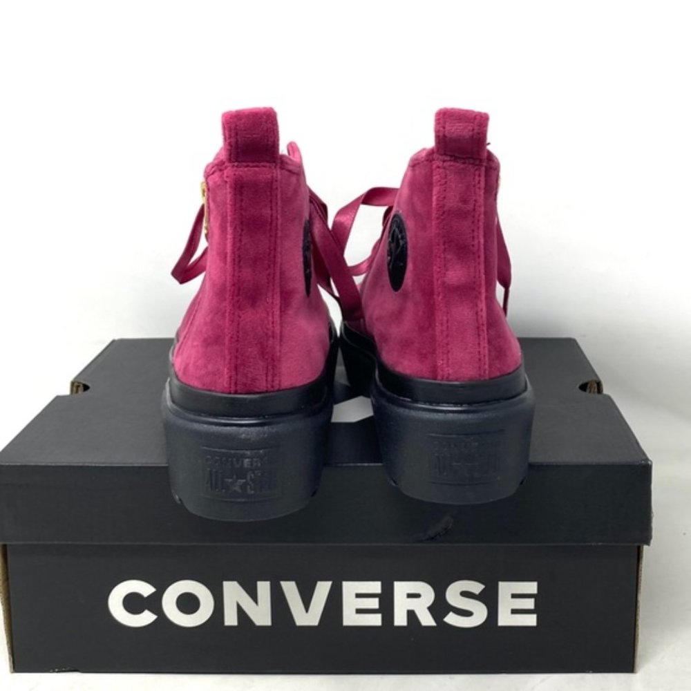 Converse Chuck Taylor Lugged Lift Platform Shoes Women Kids Velvet Berry A05442C - Picture 7 of 11